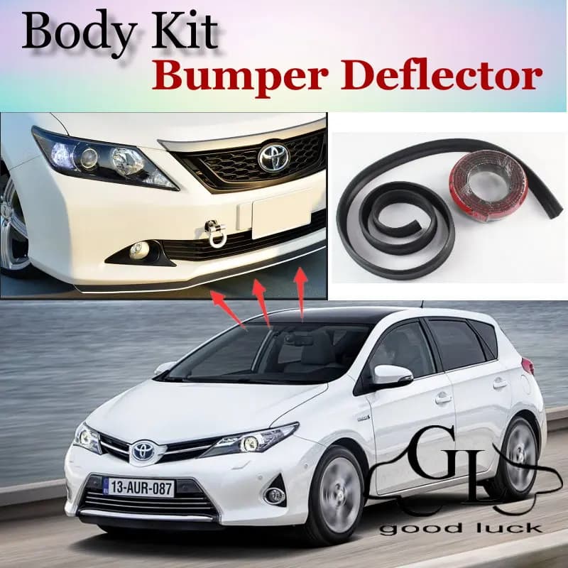 Toyota Auris Corolla Hatchback Scion iM Front Bumper Lip Spoiler Scratch Proof Adhesive Body Kit Strip Skirt