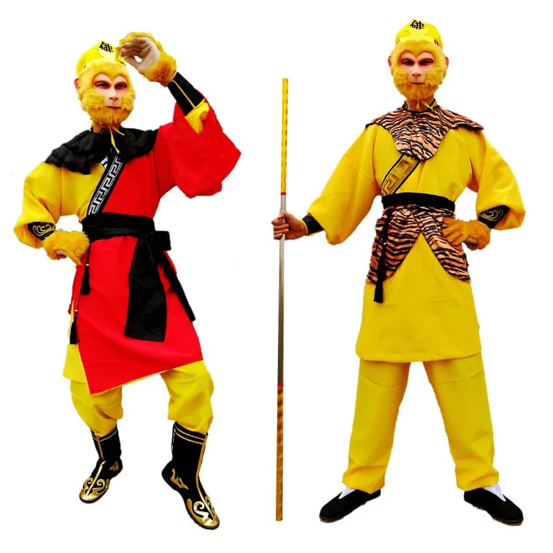 Without Stick Monkey King Costume the Journey to the West Costume Sun Wukong Cosplay Costume Monkey King Suit Halloween Costume