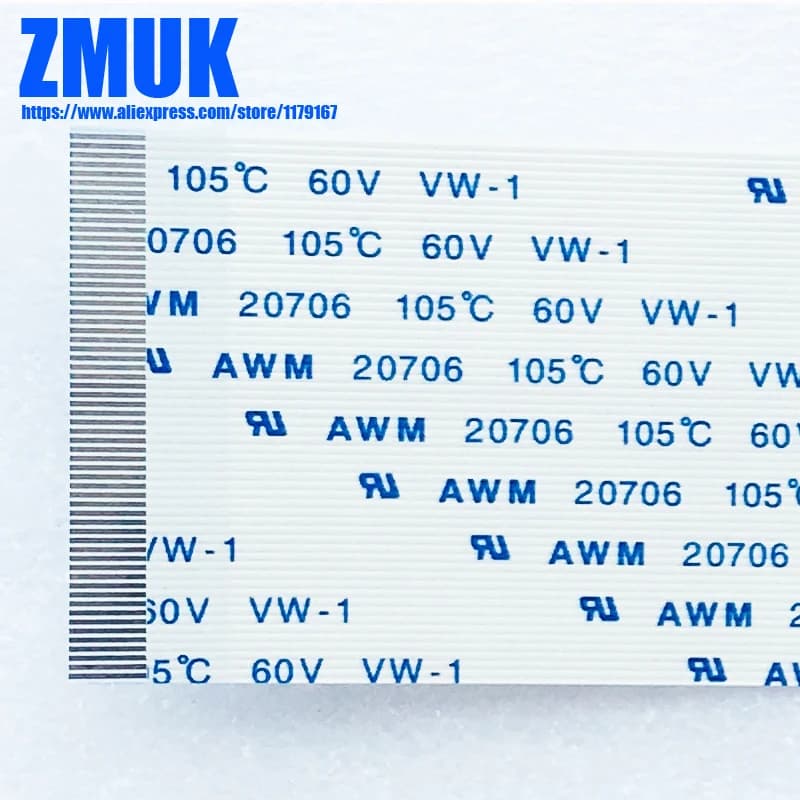 AWM 20706 Flexible FFC Ribbon Cable 105C 60V VW-1