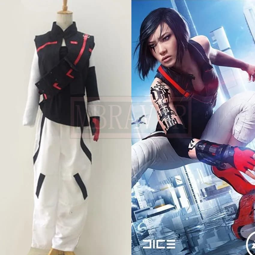 Mirror's Edge:Catalyst Faith Connors Uniforms Cosplay Costume Uniforms Tailor Made Any Size