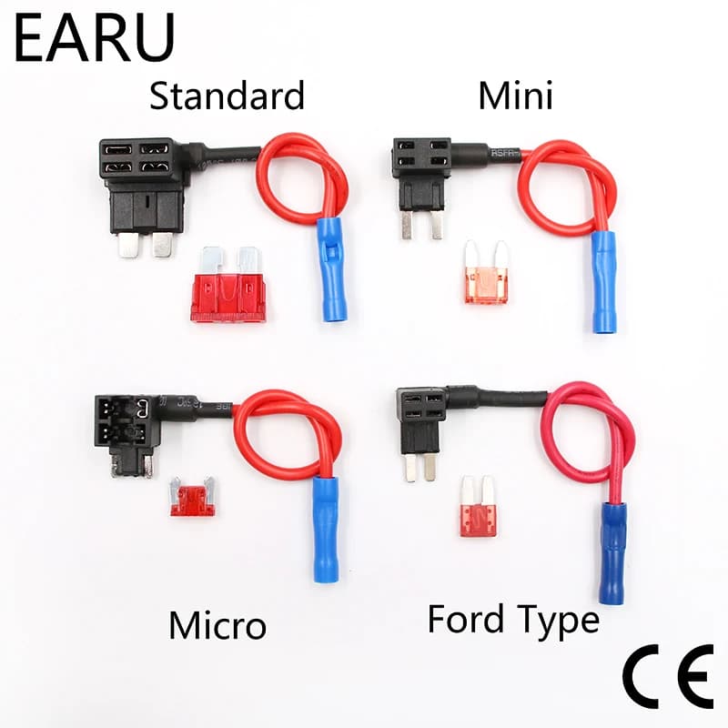 12V Add-a-Circuit Fuse Holder Adapter for Ford ATM APM Blade Auto Fuses - Includes 10A Blade Car Fuse