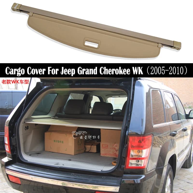 Jeep Grand Cherokee WK 2005-2010 Rear Cargo Cover - Privacy Trunk Screen Security Shield Shade Accessories