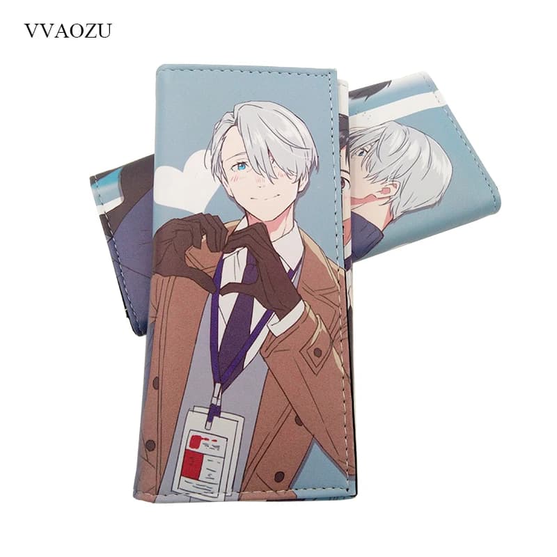 Yuri on Ice Victor Nikiforov Long Style COS Wallet – Anime PU Leather Purse with Multiple Card Holders