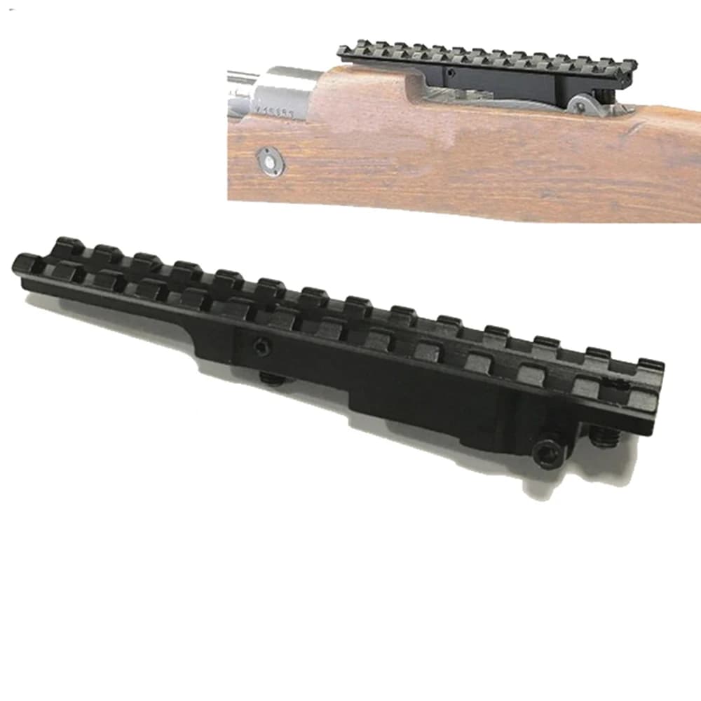 Tactical Hunting Scope Rail for Mauser 98 K98 / Turkish VZ 24 Scout Rifle - Picatinny Rail Scope Mount, 13 Slot - Hunting Caza