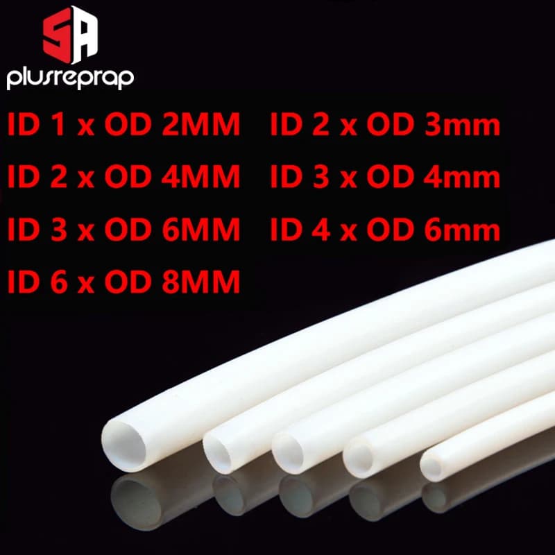 1 Meter PTFE Tube for 3D Printer Parts - 1mm, 2mm, 3mm, 4mm, 6mm, 8mm - Pipe Bowden J-head