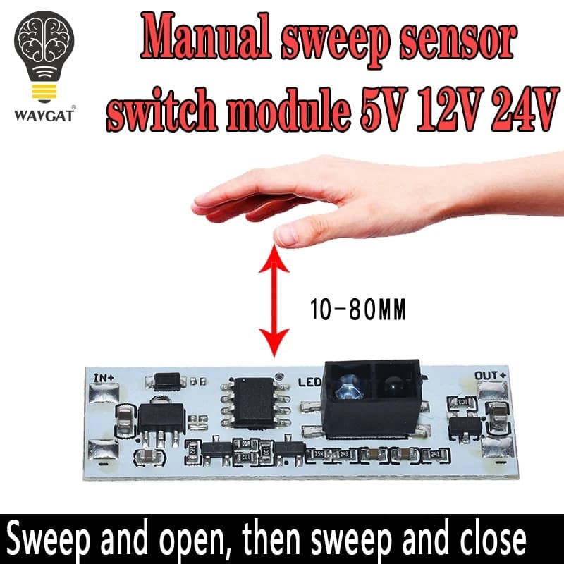 Short Distance Scan Sensor Sweep Hand Sensor Switch Module - 36W 3A Constant Voltage for Auto Smart Home - Compatible with XK-GK-4010A