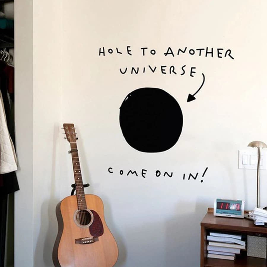 Funny Wall Sticker Decoration - Hole to Another Universe