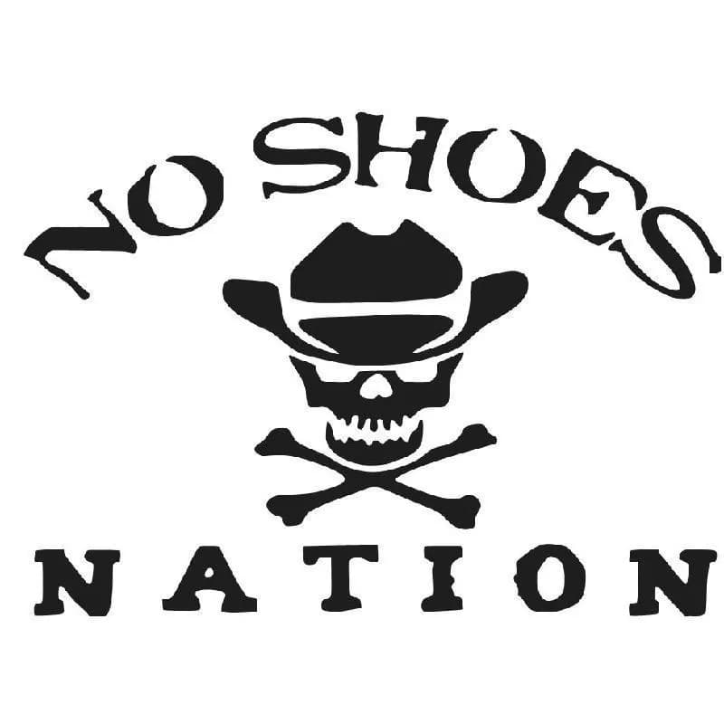 20.3CM*14.8CM No Shoes Nation Vinyl Decal | Kenny Chesney Car Stickers | Decoration in Black and Silver | C8-1119