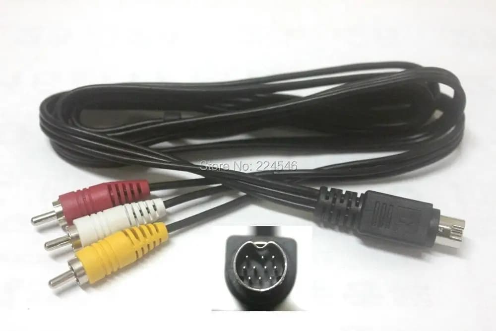 Original 10 Pin AV Composite Dongle Cable for DIRECTV H25 C31 C41 Client, 1.7M RCA Audio/Video 10 Pin COMPOS