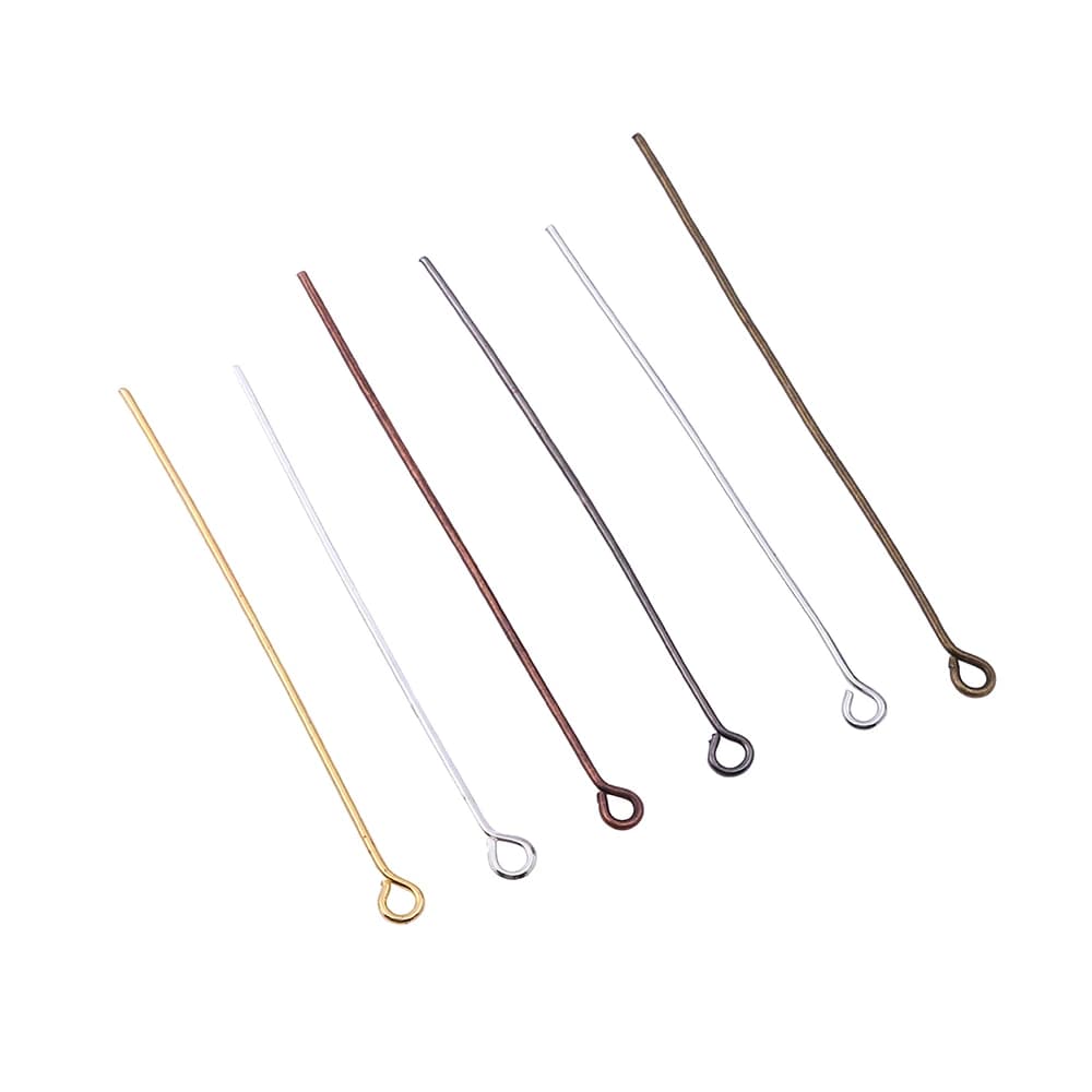 100-200pcs Eye Head Pins 20 25 30 35 40 45 50 Mm Eye Pins Findings for DIY Jewelry Making Jewelry Accessories Supplies