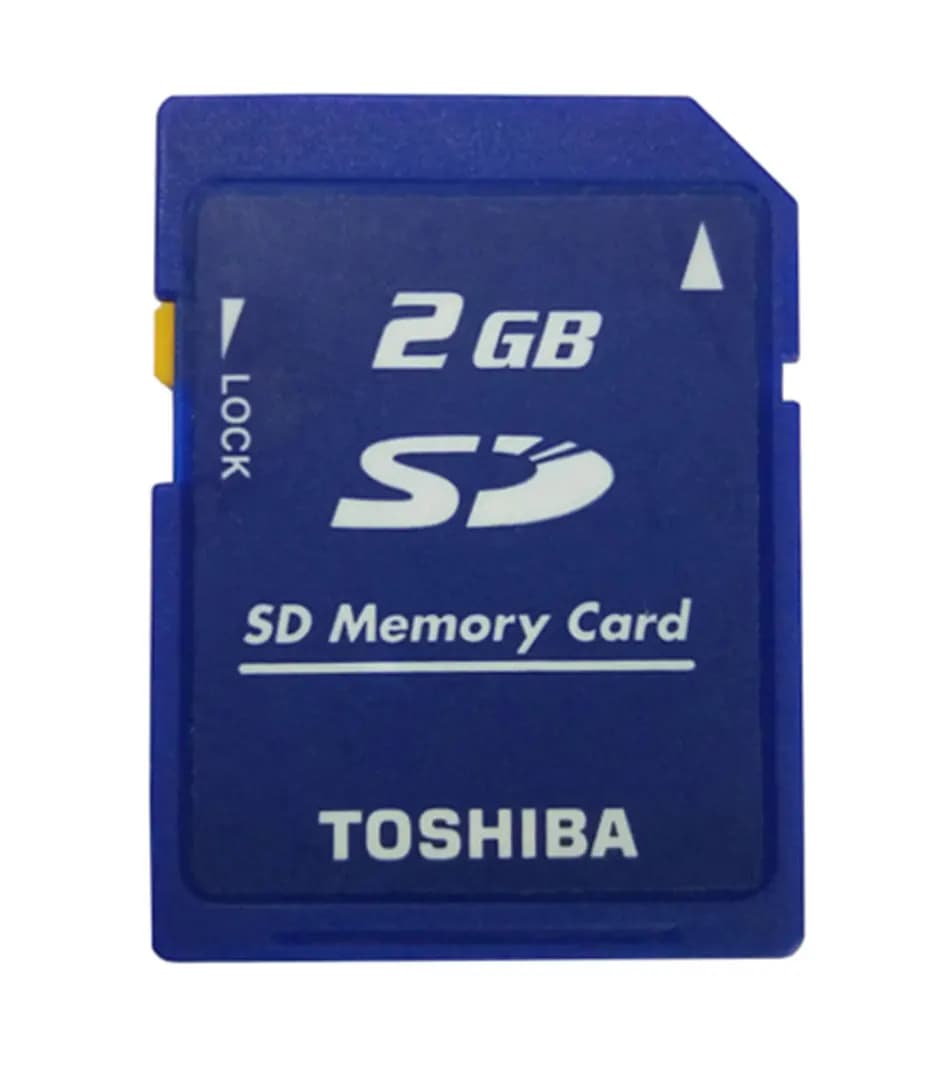 Toshiba 2GB Class 2 SD-M02G SD Card - Standard Secure SD Memory Card for Digital Cameras and Camcorders (Lock Memoria SD)