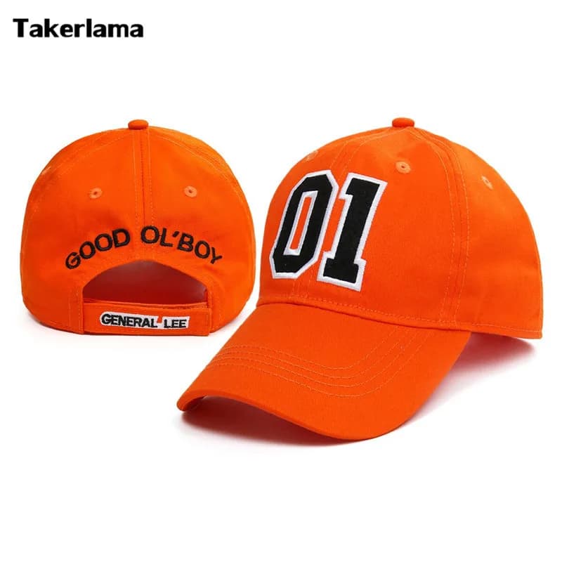 Takerlama General Lee 01 Embroidered Cotton Twill Cap, Dukes of Hazzard Unisex Adult Baseball Hat