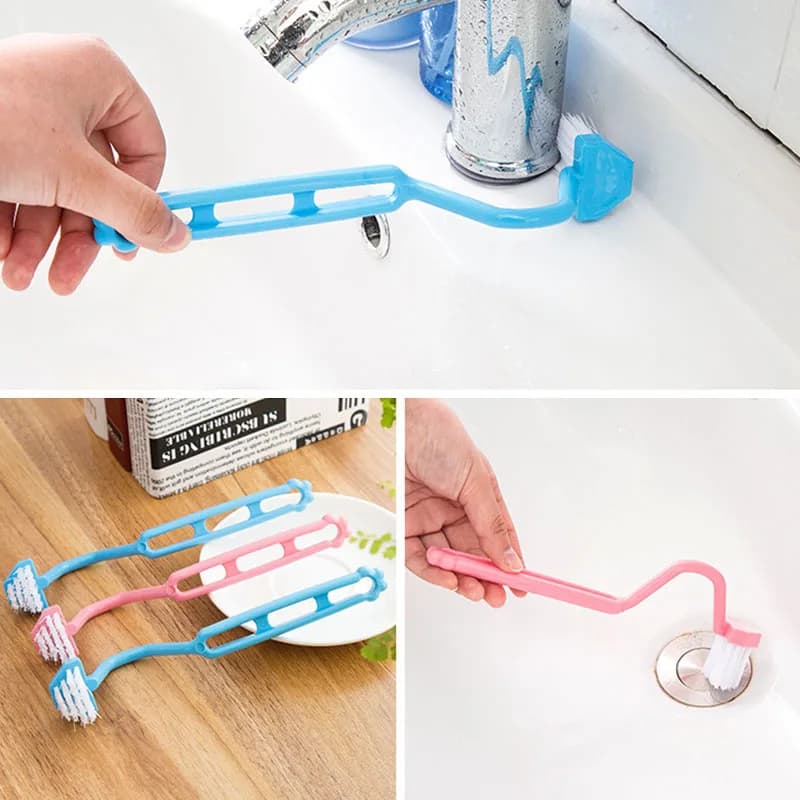 Toilet Cleaning Brush - Portable Bathroom Cleaning Accessory with Bending Handle for Easy Scrubbing and Corner Cleaning - Curved Design - 1Pcs