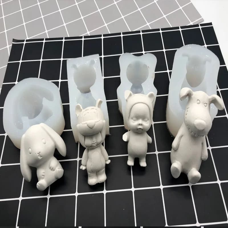 Silicone Bear Series Mold by Aouke for DIY Fondant, Mousse Cake, Chocolate, and Fudge Making