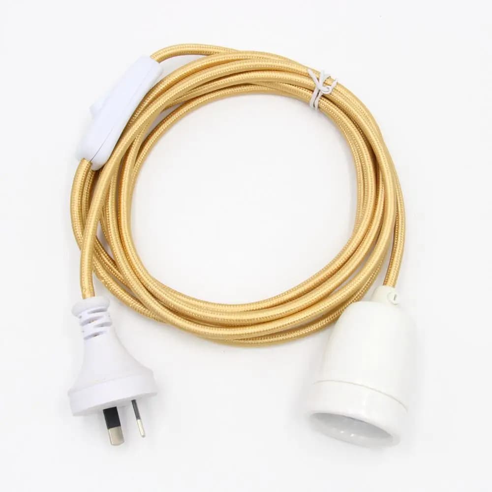 3 Meters Australia Plug Power Cord On/off Switch with Ceramic Lamp Holder E27 Hanging Light Cords Kit