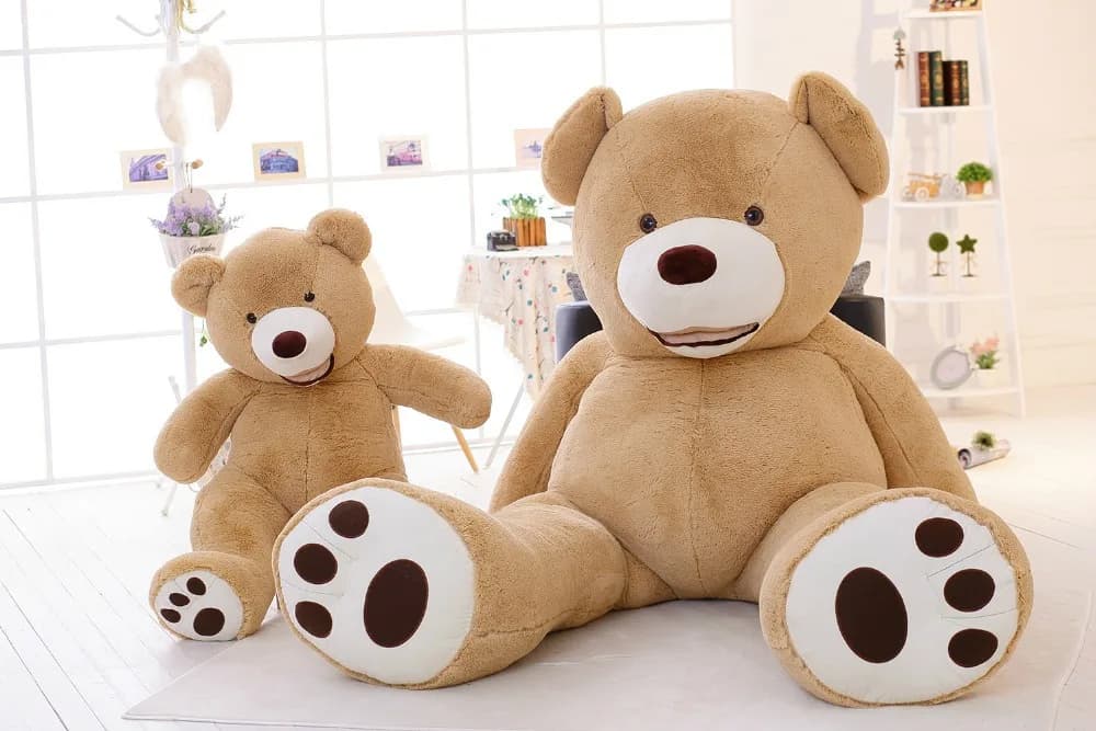 130cm Happy Smile Bear Plush Toy - Huge 53 Inch Teddy Bear Doll Hugging Pillow Gift for Birthdays (Model W9234)