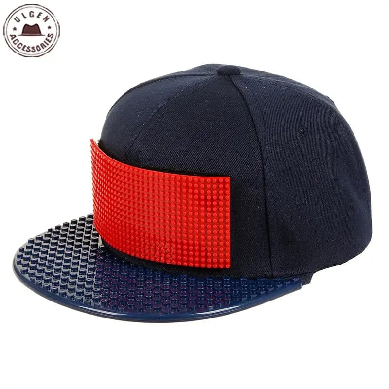 Detachable Customized LEGO Cap - High Quality Blocks Bricks DIY LEGO Baseball Hat - Cool Trucker Snapback Hat for Men and Women