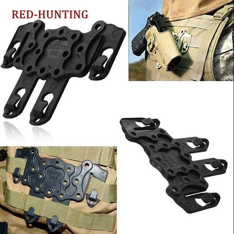 Molle Hanger for Utility Vest and Belt - Tactical CQC Platform Compatible with USP Compact, M9, and G17 Holsters