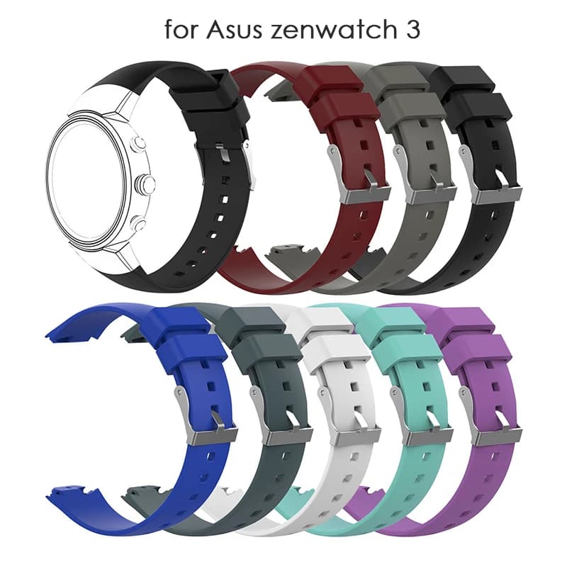 Soft Silicone Replacement Bracelet Strap for Asus Zenwatch 3 Watch - Smart Accessories