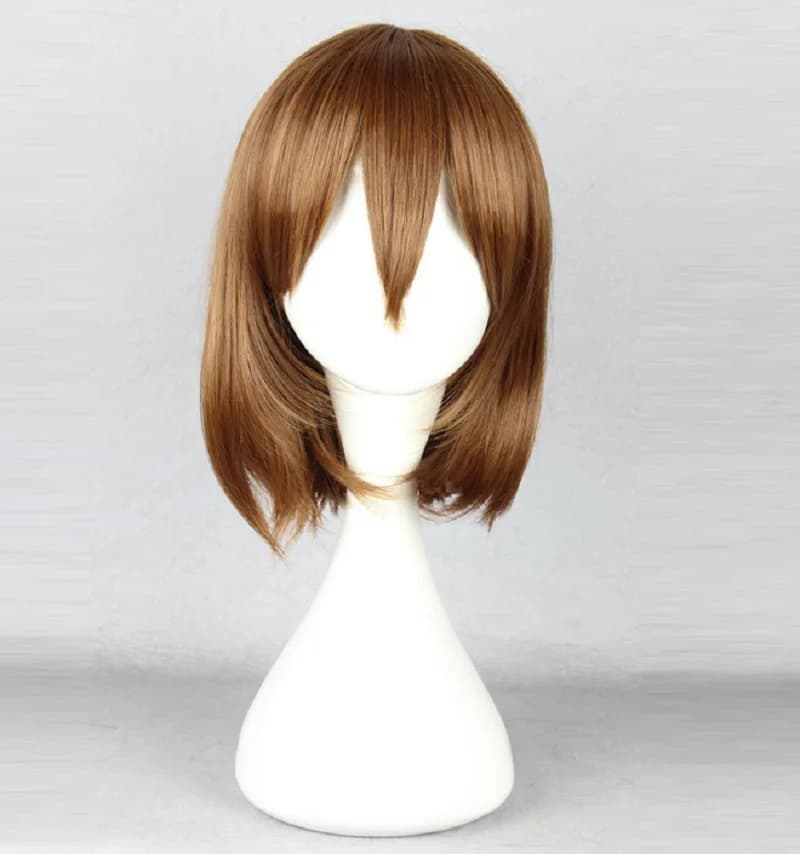 Brown Chara Frisk Wig - Undertale Cosplay Wigs with Heat Resistant Synthetic Hair and Bonus Wig Cap