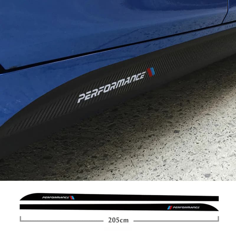 BMW M Performance Side Skirt Sill Stripe Body Decals Sticker for E90 E92 E93 F20 F21 F30 F31 F32 F33 F34 F15 F10 F01 F11 F02 G30 Models