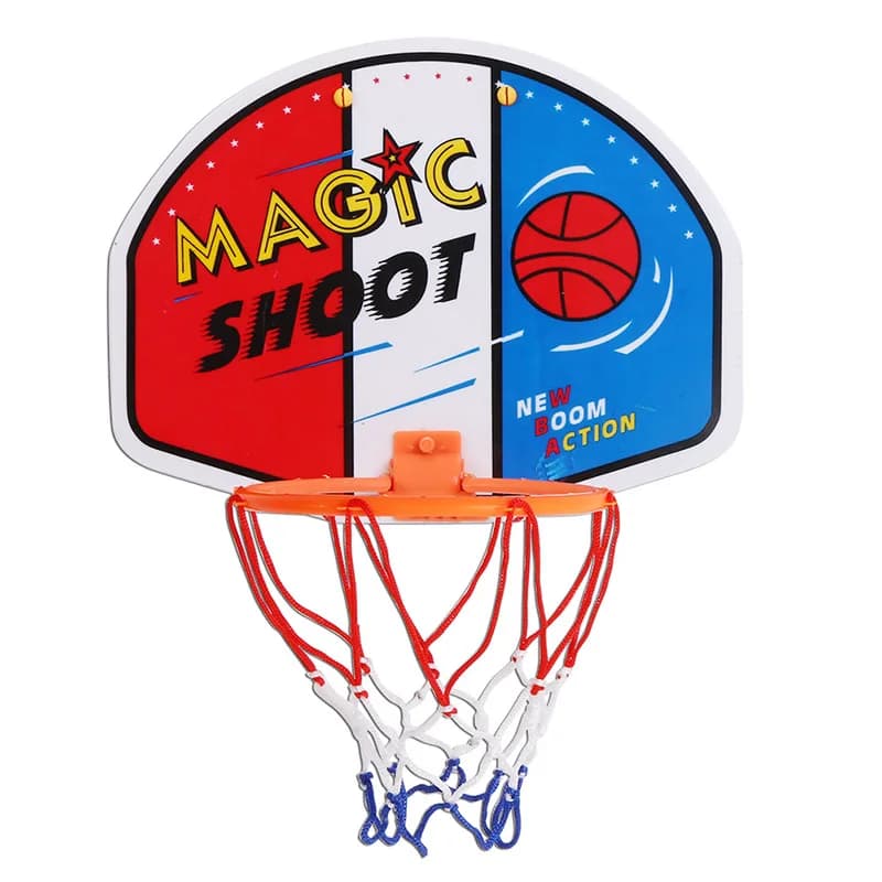 Kids Basketball Sports Training Hoop - 27*21cm Plastic Magic Shoot Indoor Mini Plastic Hoop Set with Hanging Basketball Backboard