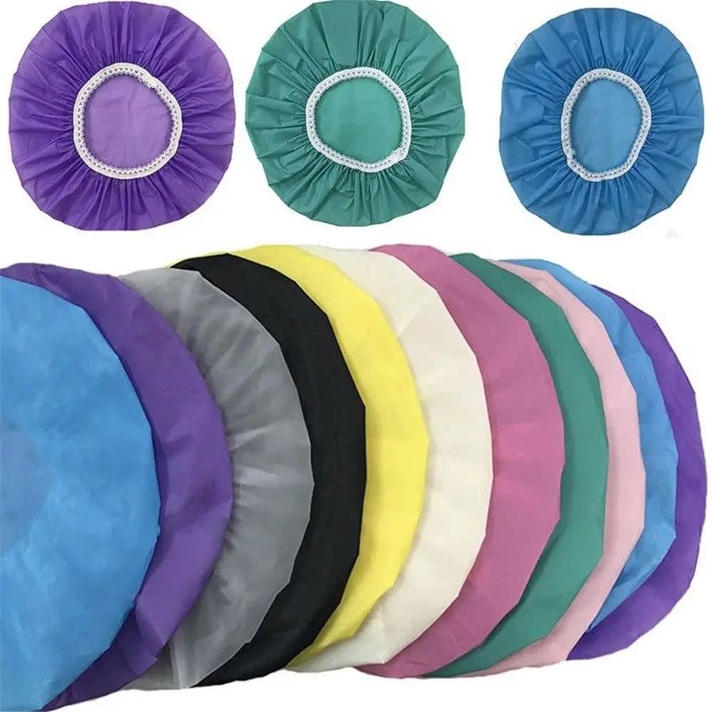 Elastic Shower Cap for Swimming or Hotel Use - Waterproof Hair Cover in Different Colors