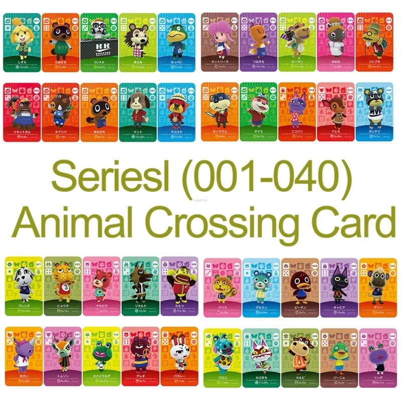 Animal Crossing Card Series 1 (001-040) Compatible with Nintendo Switch