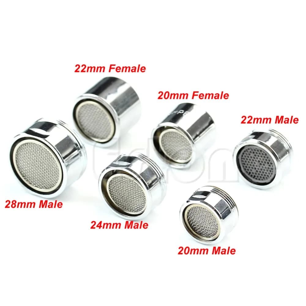 Chrome Male/Female Kitchen Faucet Tap Aerator with Water-Saving Nozzle and Filter