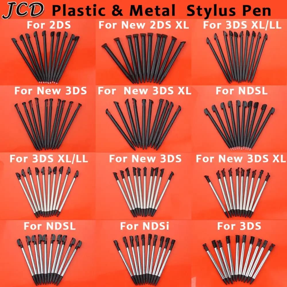 10PCS Metal Telescopic Stylus and Plastic Stylus Touch Screen Pen Set for Nintendo 2DS, 3DS, New 2DS LL, XL, New 3DS XL LL, NDSL, NDSi