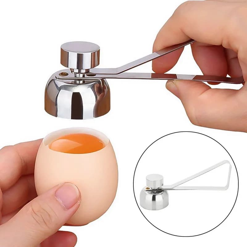 Stainless Steel Egg Scissors: Boiled Egg Topper, Shell Cutter, Knocker, Raw Egg Cracker, Separator, Opener - Kitchen Tools