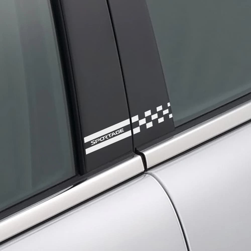 Kia Sportage 3 4 QL Car Window B Pillars Stickers: 2PCS Vinyl Decals for Auto Column Cover External Trim Accessories