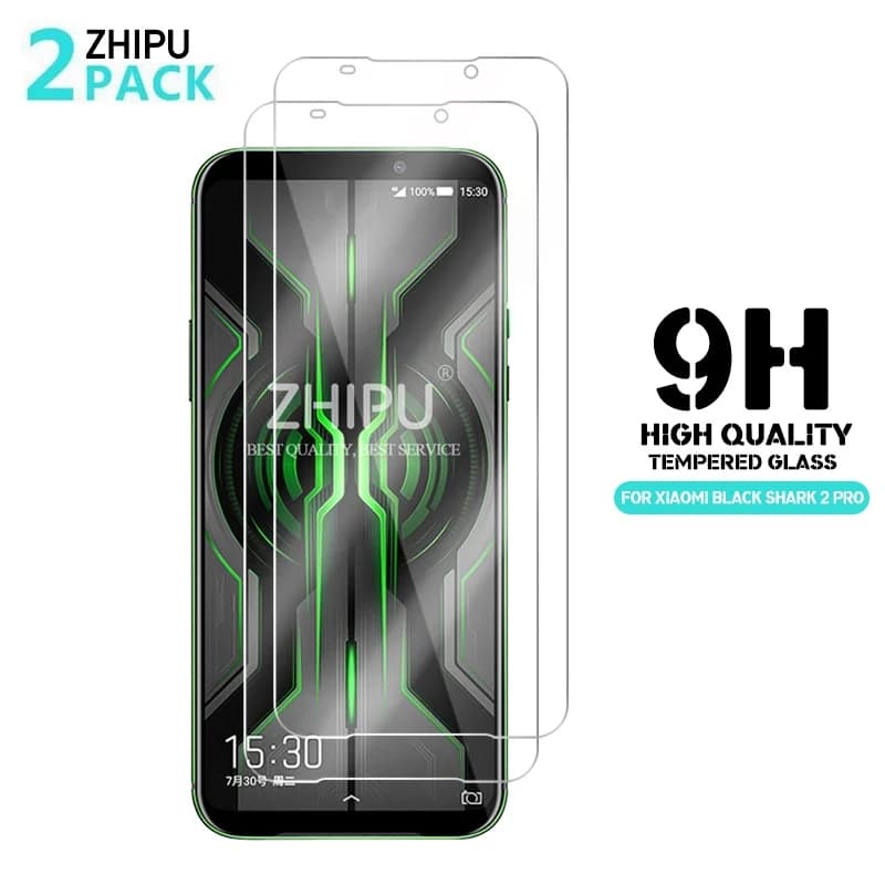 2-Pack Black Shark 2 Pro Screen Protector - 2.5D 9H Tempered Glass Protective Film for Xiaomi Black Shark 2 Pro