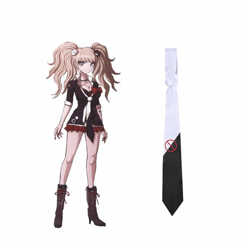 Halloween Cosplay Tie: Danganronpa Dangan-Ronpa Junko Enoshima / Celestia Ludenberg / Mahiru Koizumi Handmade Tie Only