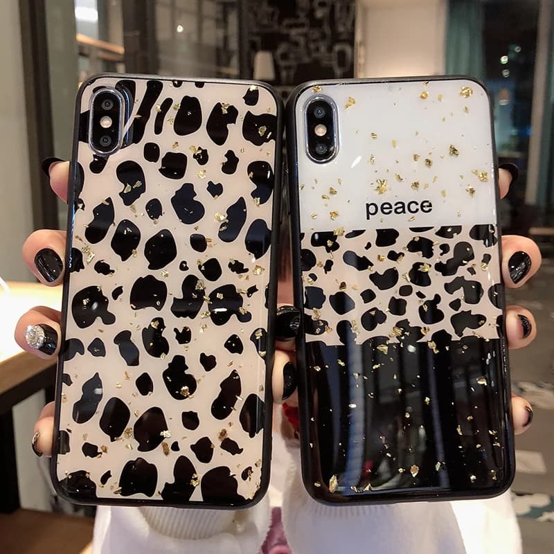 Leopard Print Phone Case Cover for iPhone 8 7 6 6S Plus 11 12 Pro X Xs Max XR - Luxury Shining Soft Case, Colorful Fashion Shell