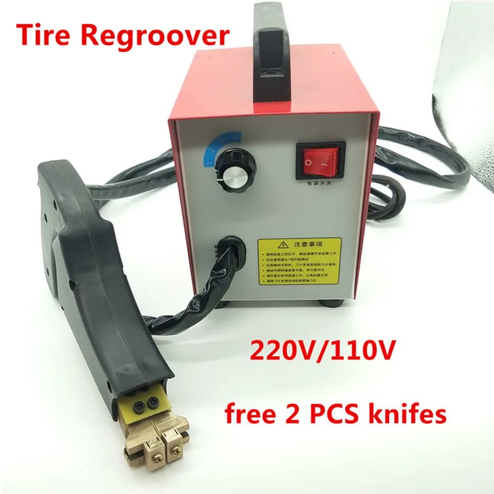 Tire Regrooving Tool Car Tire Rubber Tyres Blade Iron Tire Regroover Cutting Machine Free 2 PCS Knifes