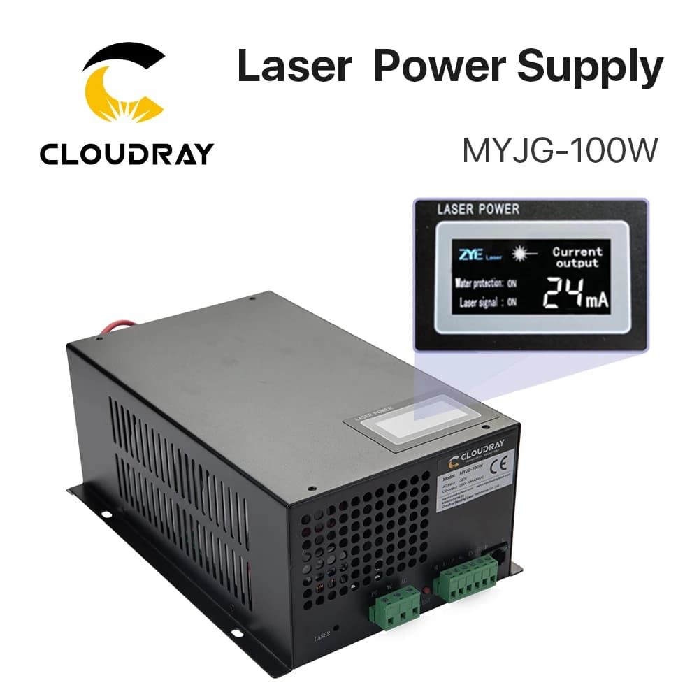 Cloudray 80-100W CO2 Laser Power Supply MYJG-100W for CO2 Laser Engraving and Cutting Machines