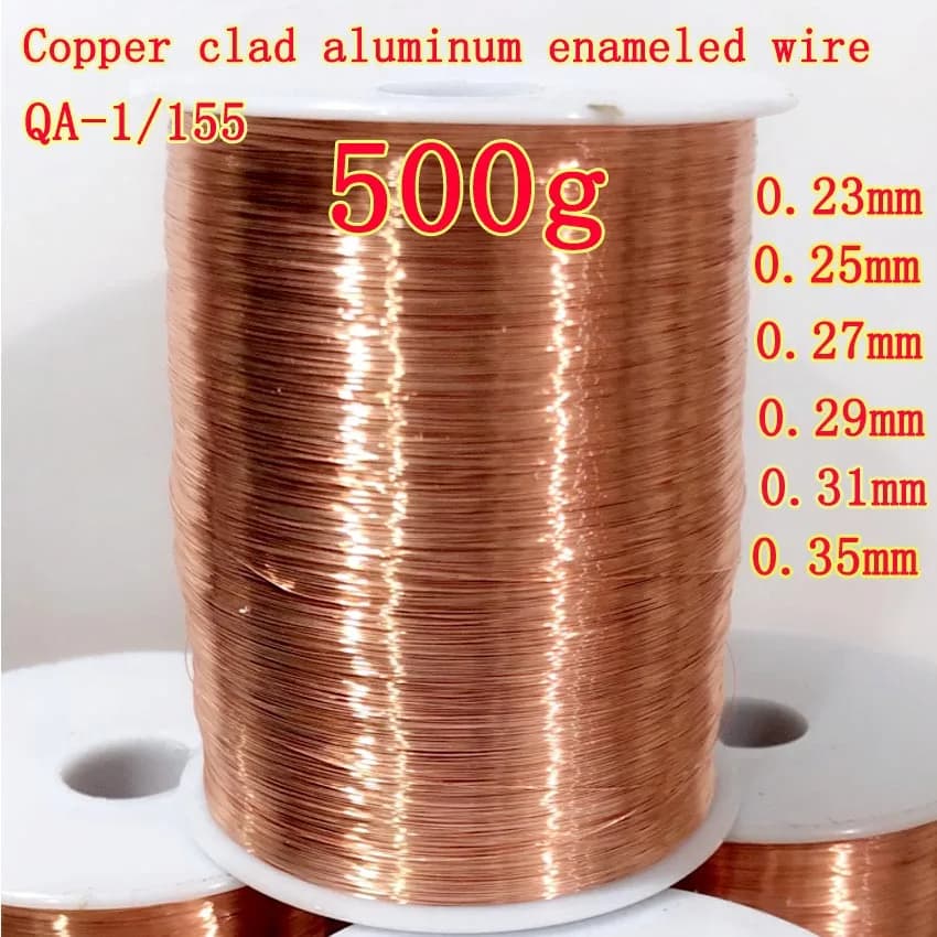 0.5KG/lot Direct-Welded Copper-Clad Aluminum (CCA) Enameled Wire Polyurethane Insulated CCA Wire 0.13-1.20 Gauge