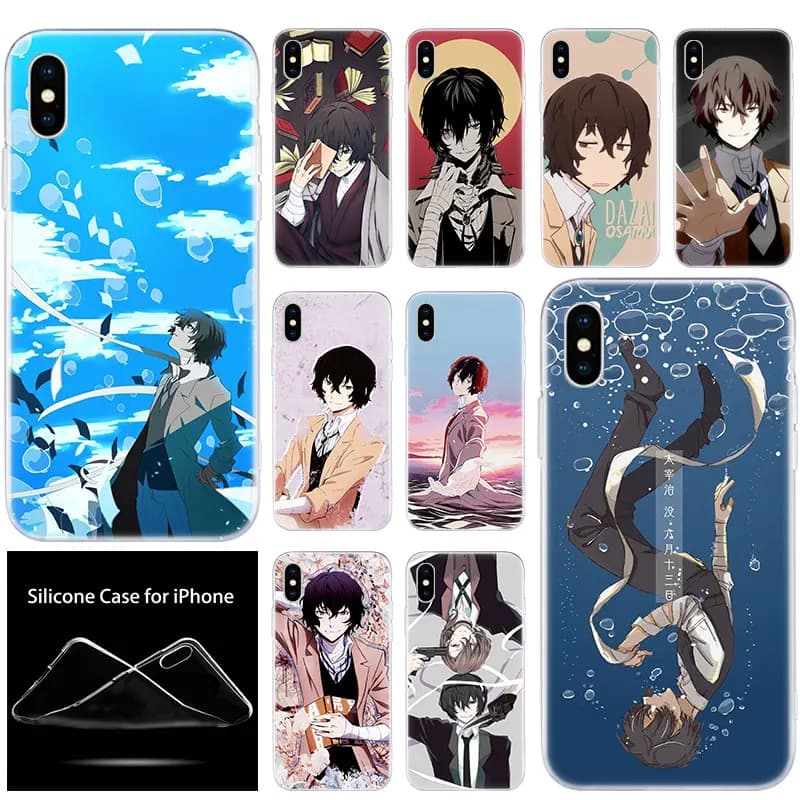 Luxury Silicone Anime Bungou Stray Dogs Dazai Osamu Phone Case for Apple iPhone 11 Pro XS Max X XR 6 6S 7 8 Plus 5 5S SE Cover