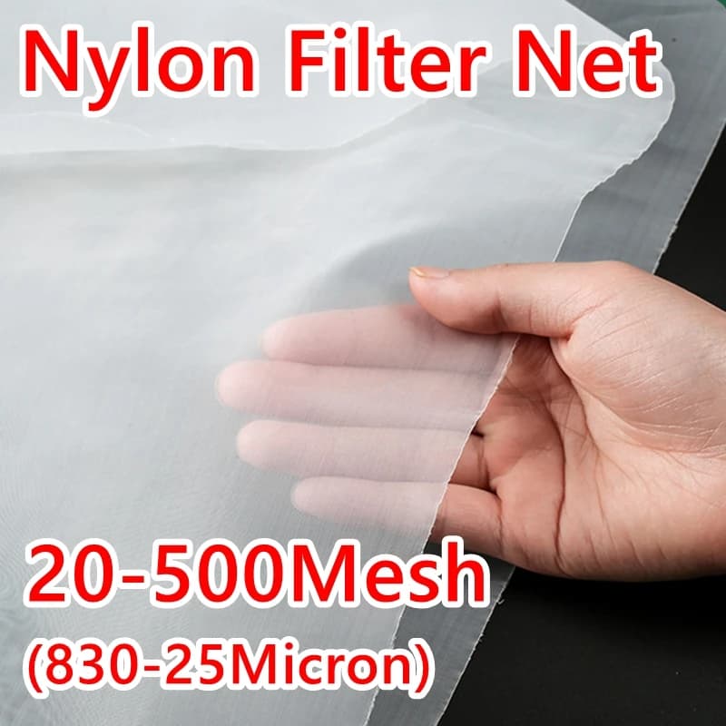 20-500 Mesh Food Grade Nylon Filter Mesh: Micron Kitchen Oil, Food, and Water Filter Net Fabric Cloth - Perfect for Precise Wine, Beer, and Brew Colander