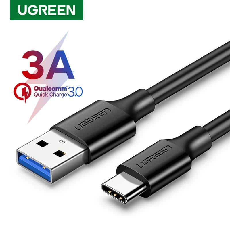 Ugreen USB Type C Cable for Samsung Galaxy S9 Note 8 9 and USB 3.0 Type-C USB C 3A Fast Charging Data Cable for Huawei P10 P20 Pro