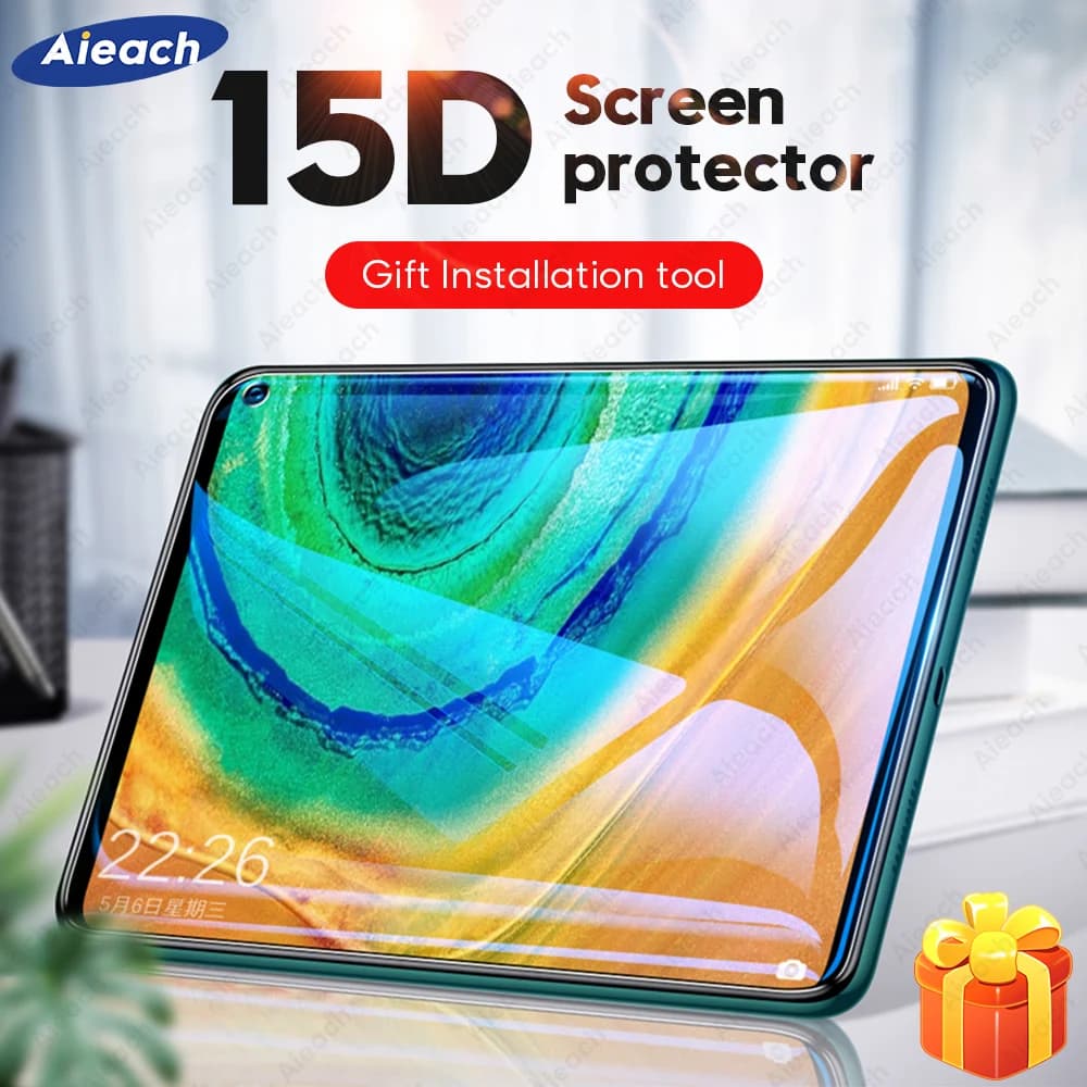 15D Curved Tempered Glass Screen Protector for Huawei MatePad Pro 5G 10.8 & MatePad 10.4 T8 8.0 Protective Film