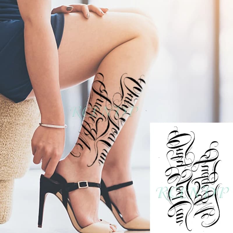 Waterproof Temporary Tattoo Sticker with Only God Can Judge Me English Sentence | Symbol Flash Fake Tattoo Art for Women and Men