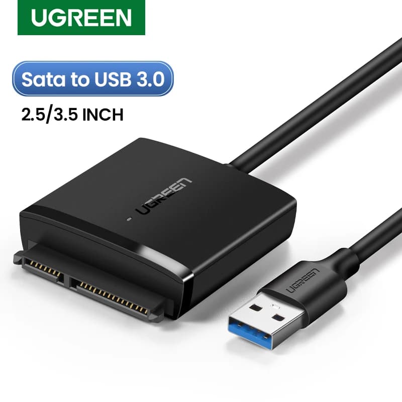 Ugreen SATA to USB Adapter, USB 3.0/2.0 to SATA III Cable Converter for 2.5 and 3.5 HDD/SSD Hard Drives