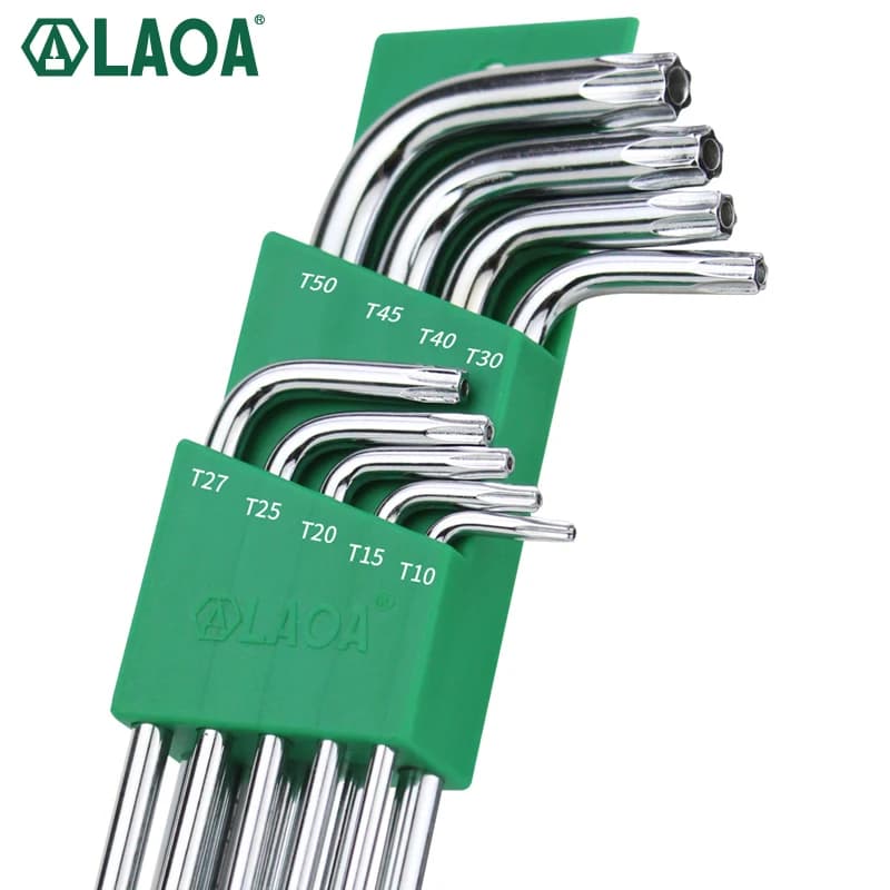 LAOA Inner Spline Allen Key Set with Middle Hole Wrench - Torx Screwdriver Handtool Star Wrench