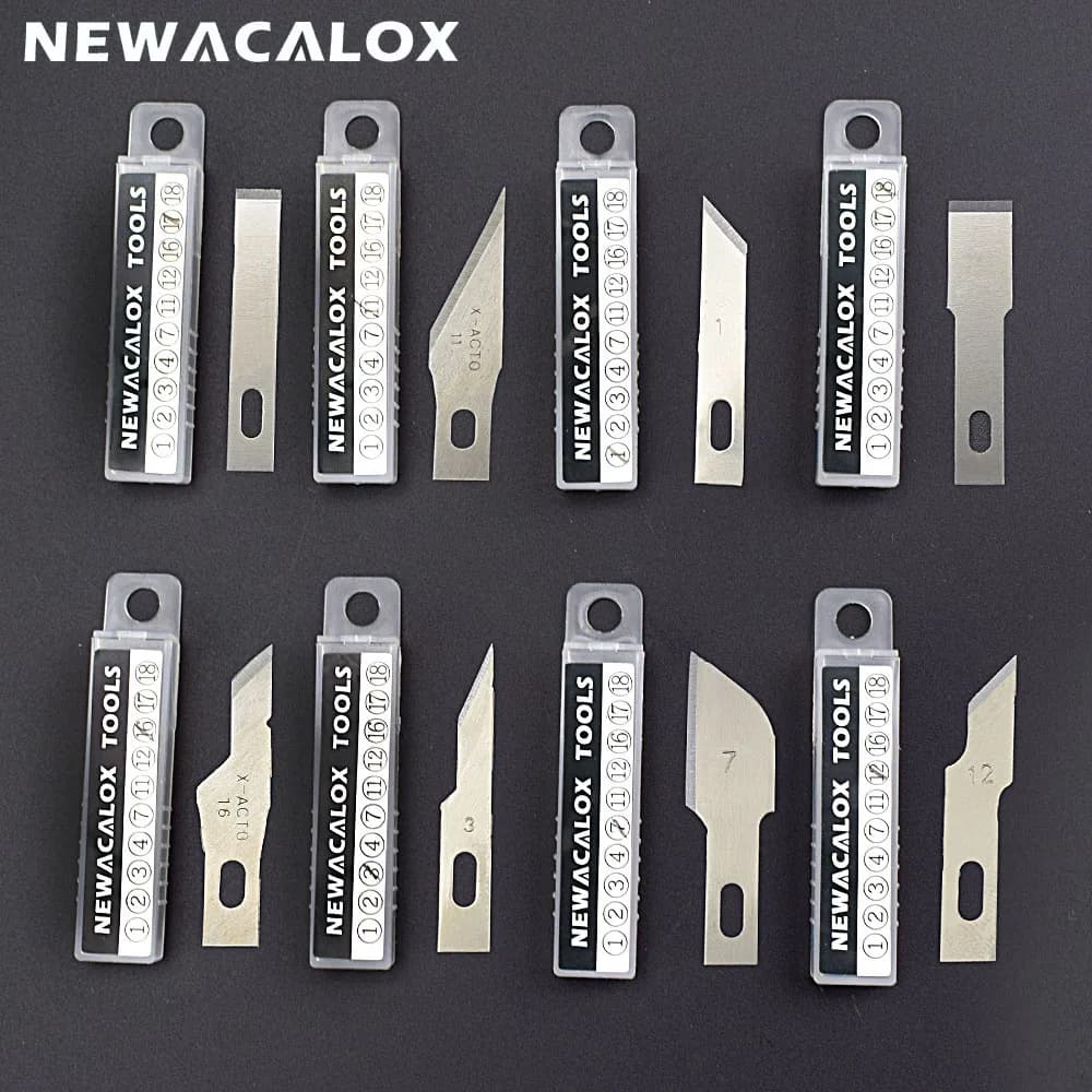 80 Piece Set of Stainless Steel Blades for Art, Hobby, Wood Carving, Crafts, Sculpting, Engraving, PCB Repair, Film DIY with 8 Unique Blade Types