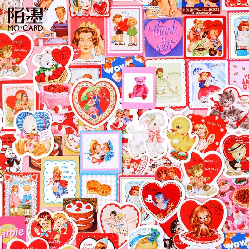 45 Pcs Kawaii Sweetheart Story Stationery Stickers DIY Craft Scrapbooking Junk Journal Album Happy Planner Diary Stickers