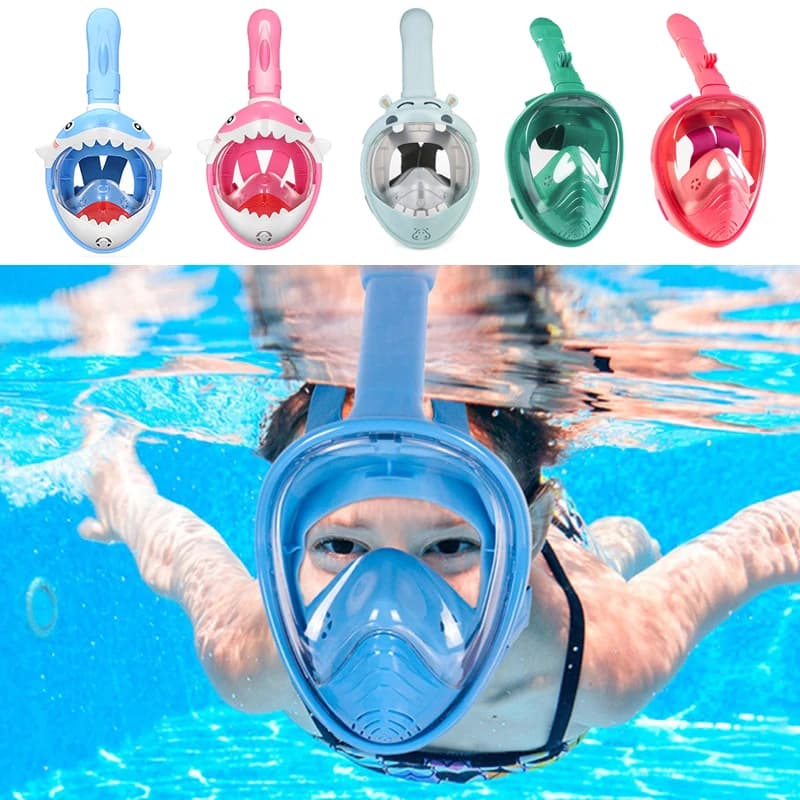 Kids Scuba Diving Mask | Full Face, Anti-Leak, HD Anti Fog, Training Swimming Masks | Safe Underwater Snorkel Mask for Children