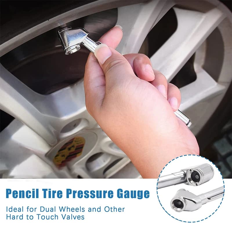 1Pcs Portable Car Tire Air Pressure Gauge 10-120 Psi Auto Truck Motorcycle Bike Tester Pen Shape Emergency Use Auto Accessories