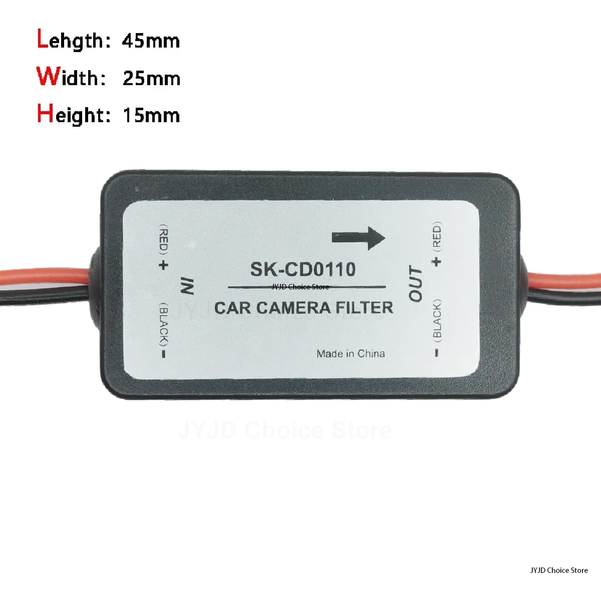 Rectifier DC 12V Power Car Rear View Camera Power Relay Capacitor Auto Car Camera Filter Relay Capacitor Filter Connector
